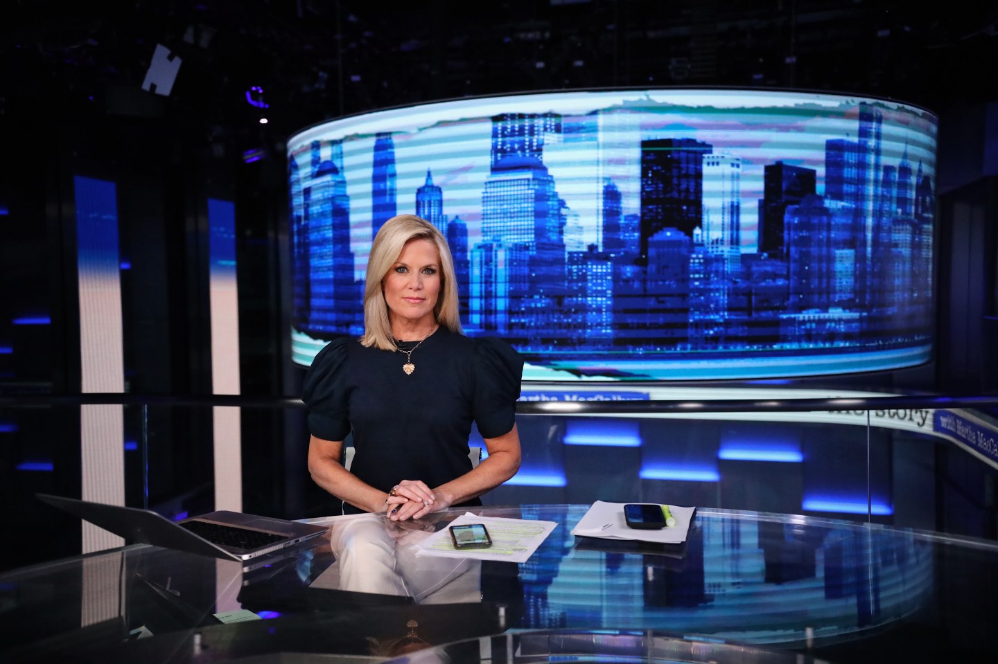 Martha MacCallum on set at Fox News.