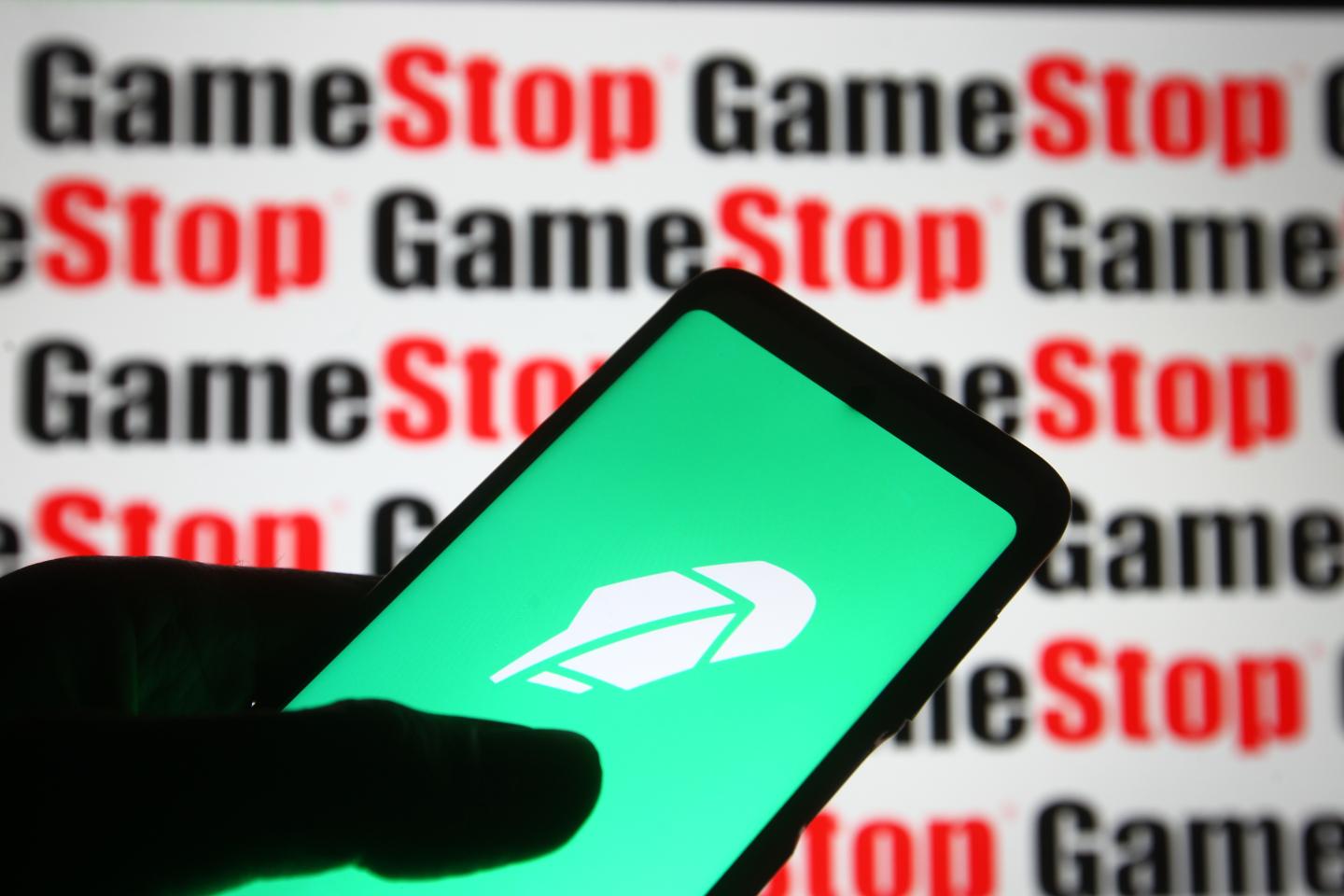 Mobile phone with Robinhood logo