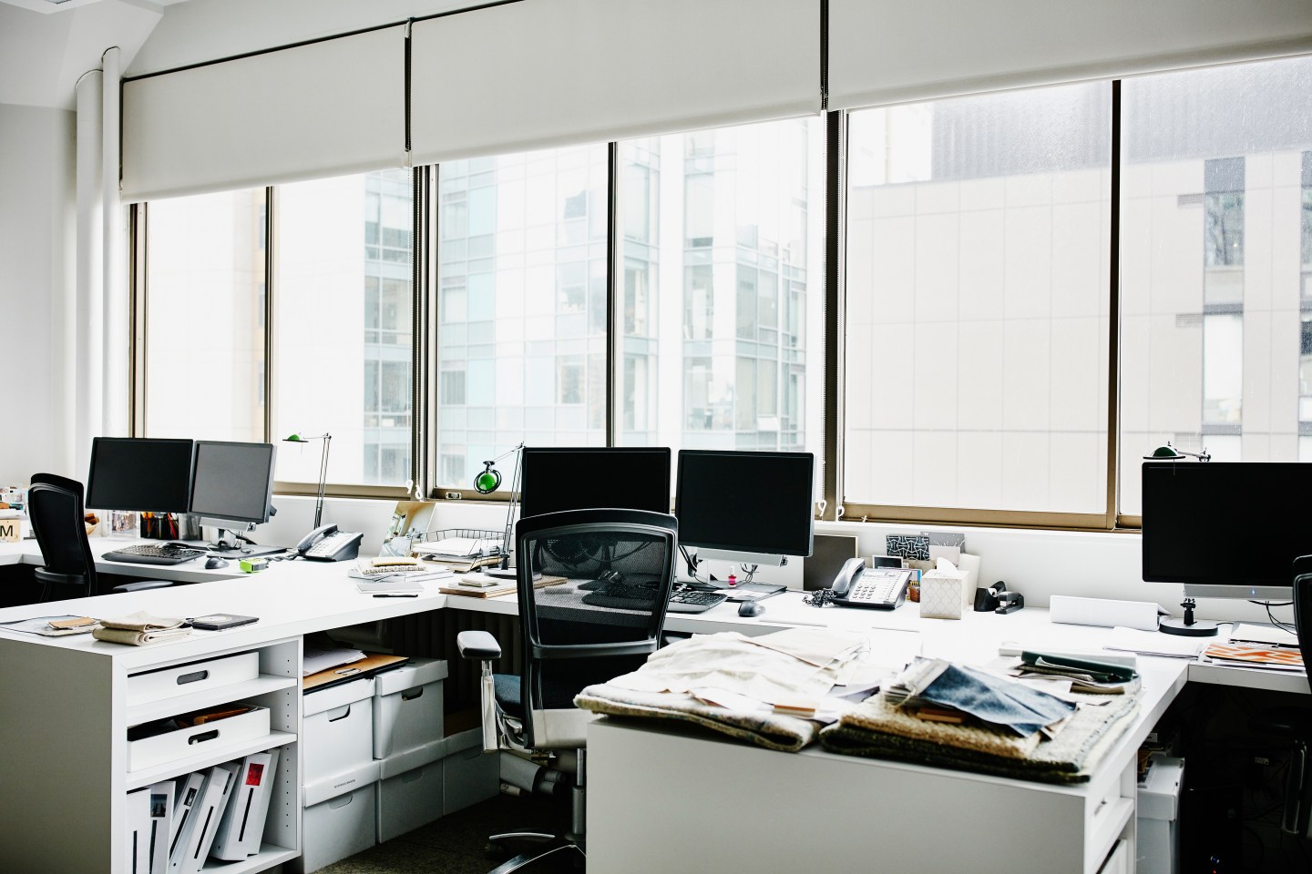 Workstations in empty office