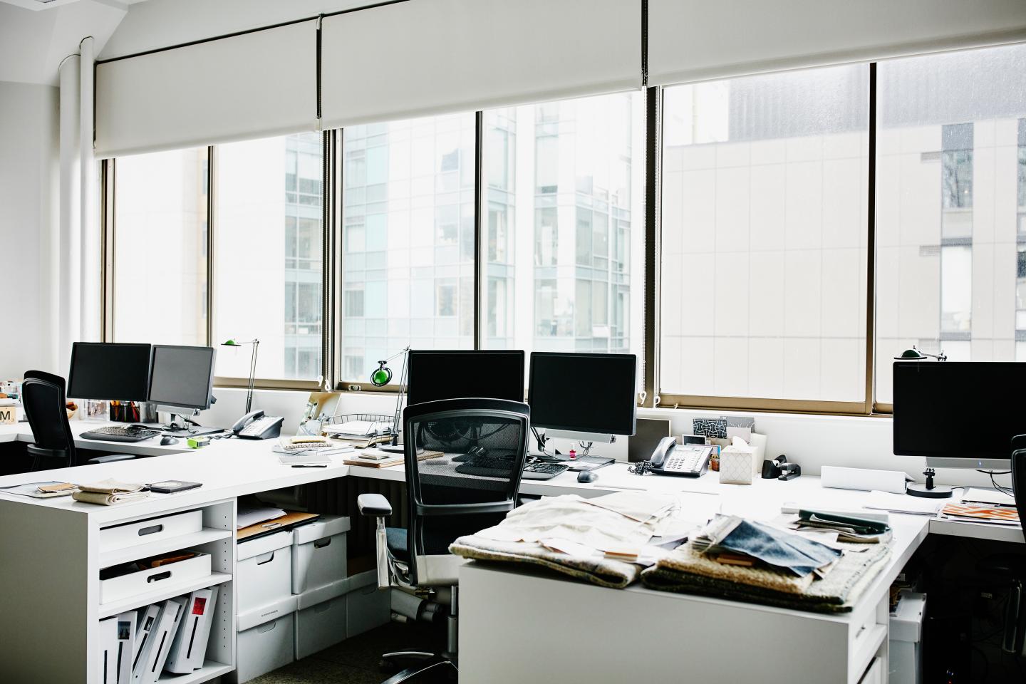 Workstations in empty office