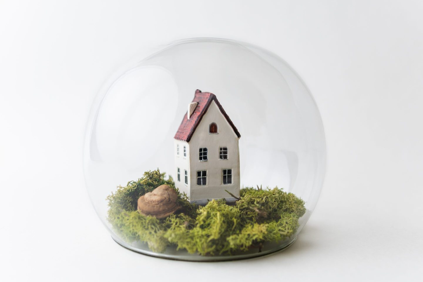 House in a snow globe