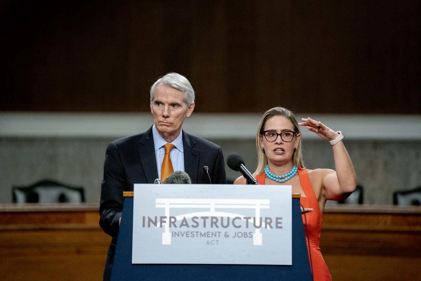 Senators Rob Portman and Kyrsten Sinema