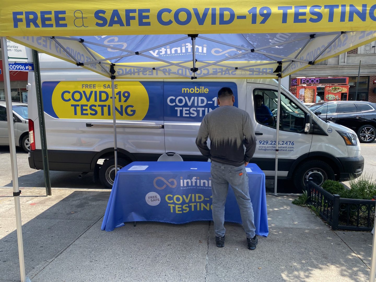 Covid testing booth