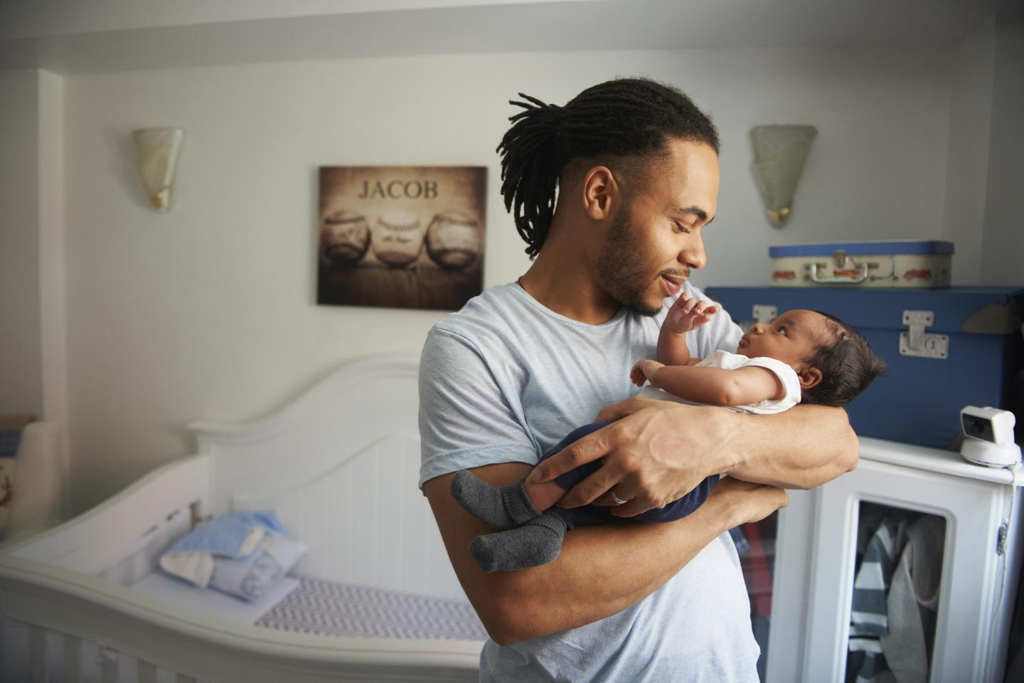 Father with newborn