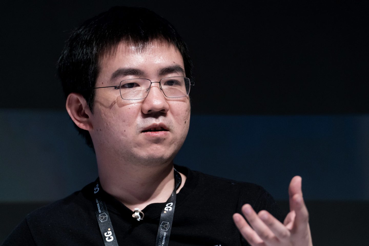 Wu Jihan, co-founder of Bitmain Technologies Ltd., speaks during the Coingeek Conference in Hong Kong, China, on Friday, May 18, 2018.