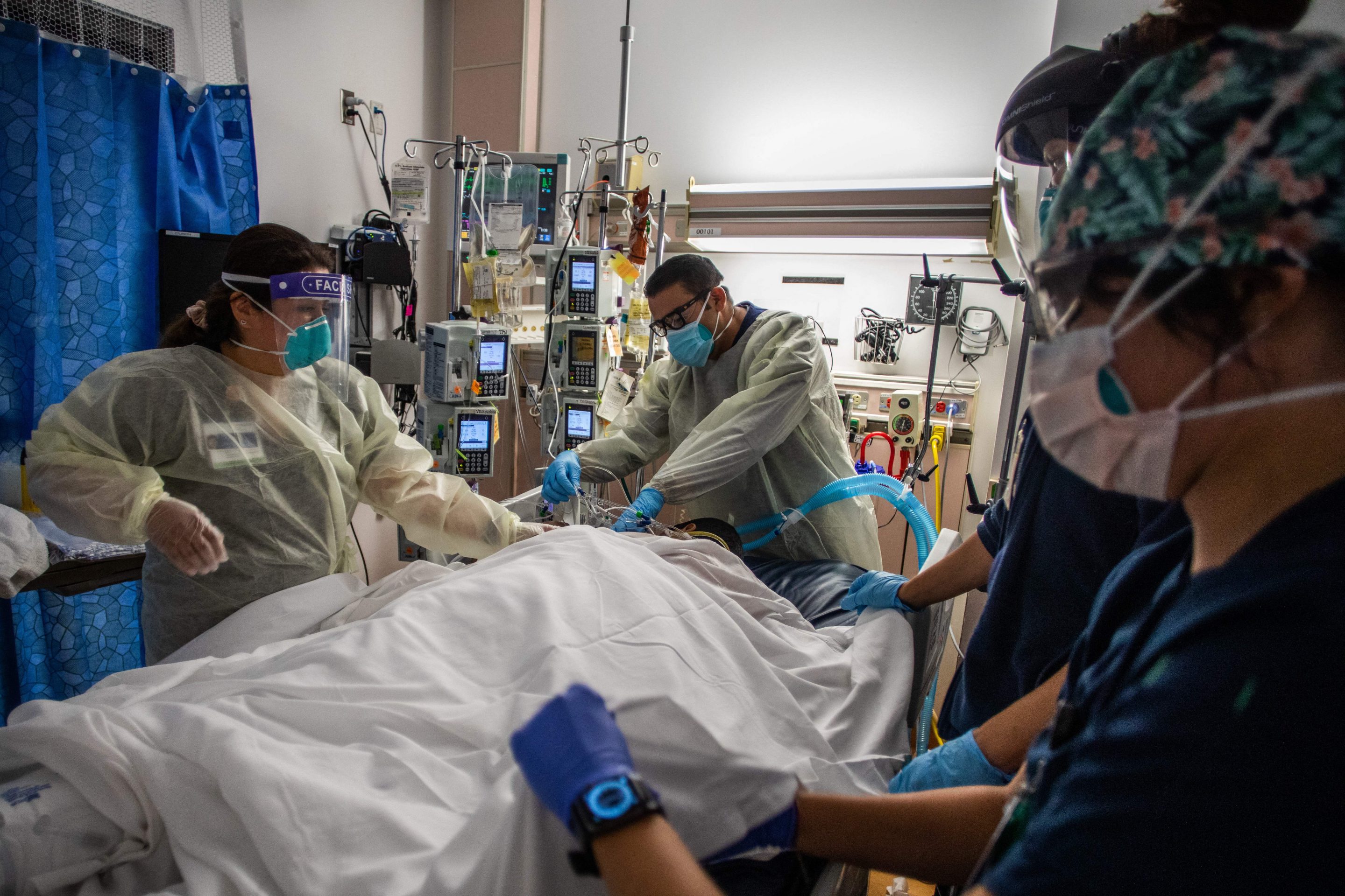 Covid patient in hospital