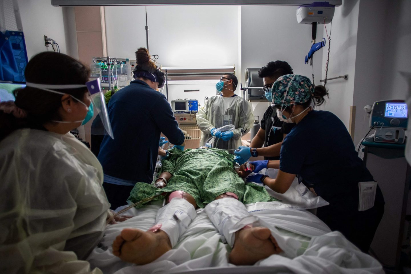 Covid patient in the ICU