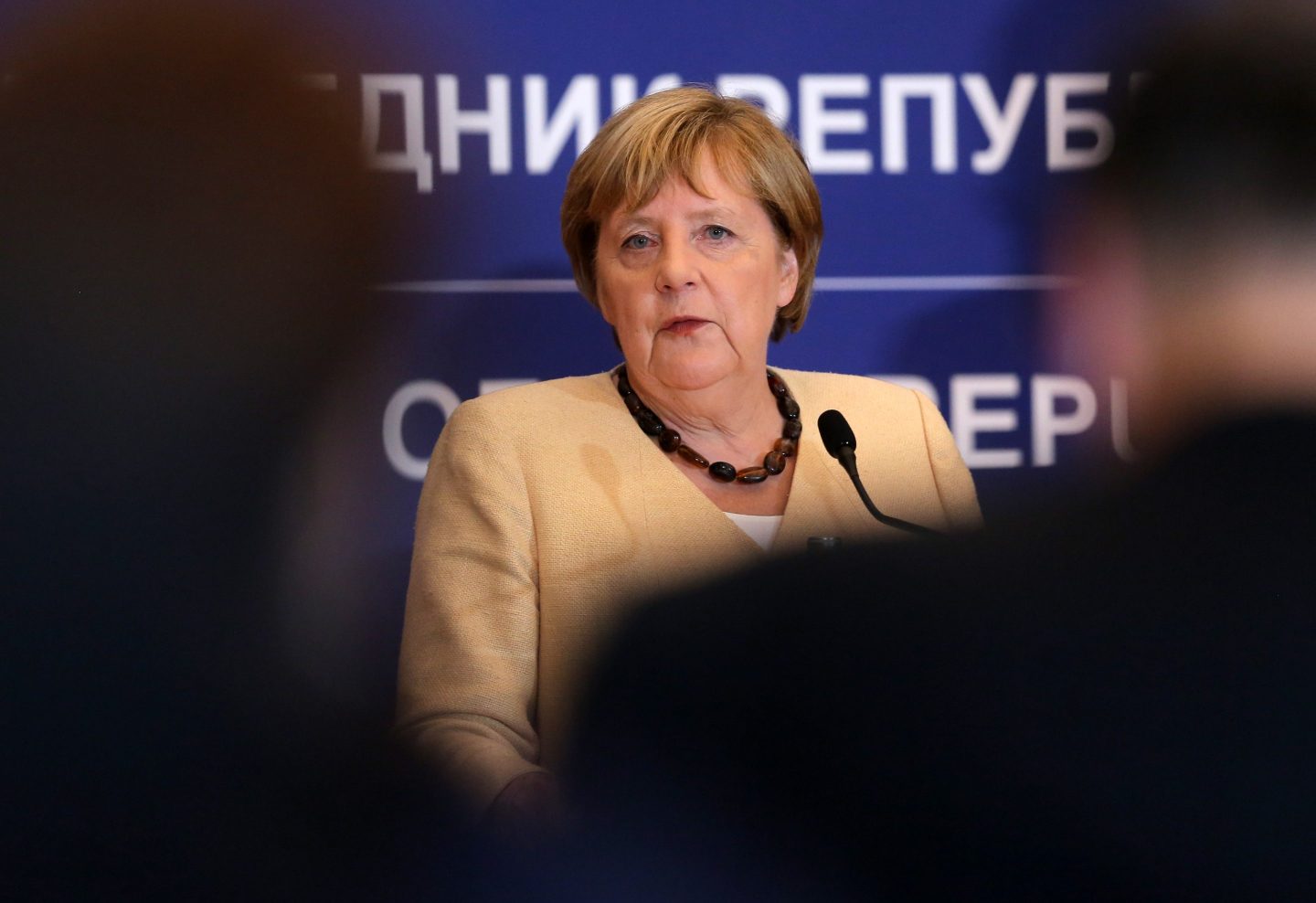 Germany's Chancellor Merkel And Serbia's President Vucic News Conference
