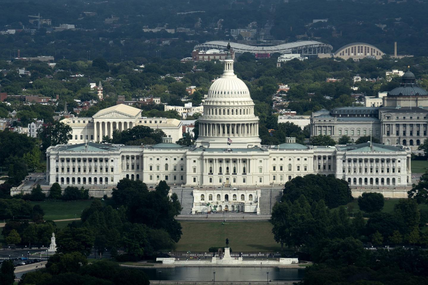 The U.S. Supreme Court and U.S. Capitol in Washington, D.C.,