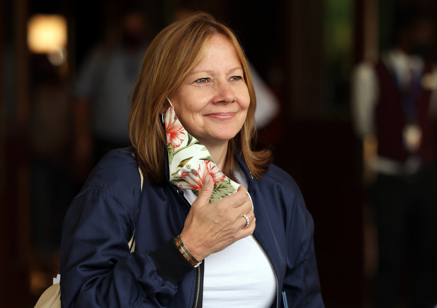 CEO of General Motors Mary Barra arrives at the Allen & Company Sun Valley Conference on July 06, 2021 in Sun Valley, Idaho.