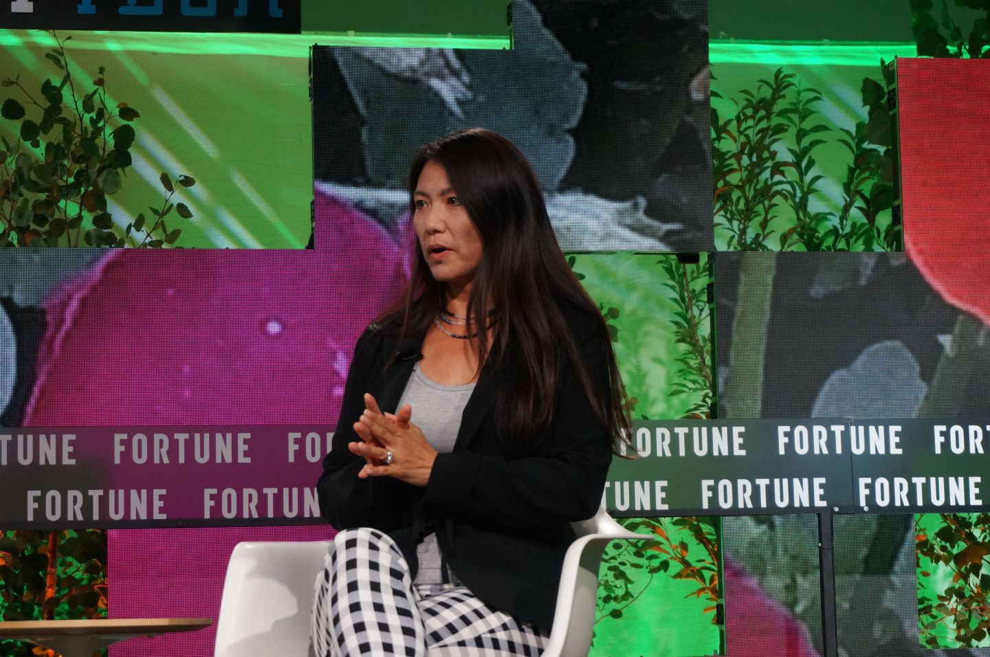Yoky Matsuoka, then Chief Technical Officer, Nest Labs, speaks July 17, 2017 at the Fortune Brainstorm Tech conference in Aspen, Colorado.
