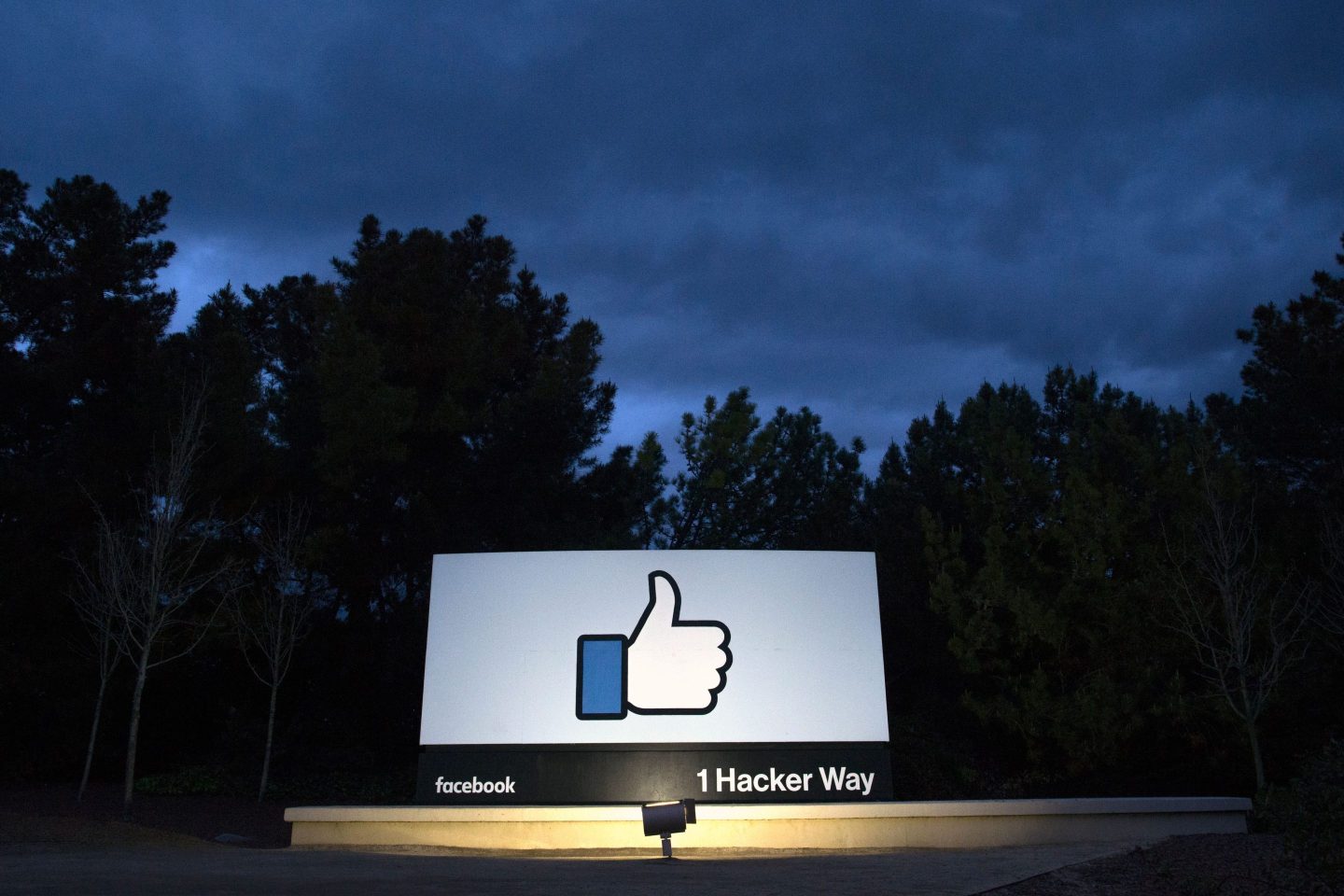Facebook sign