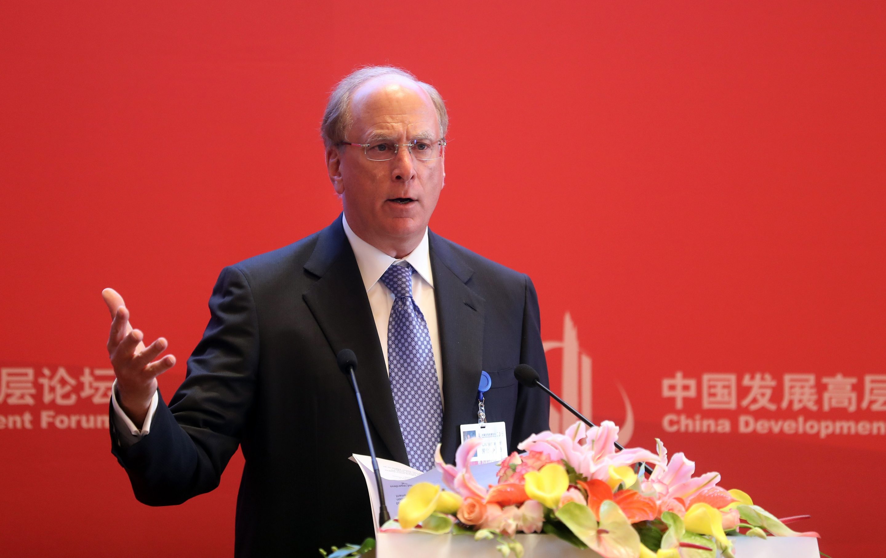 Laurence D. Fink, chairman and CEO of BlackRock, attends China Development Forum (CDF) 2018 at the Diaoyutai State Guesthouse on March 24, 2018 in Beijing, China.