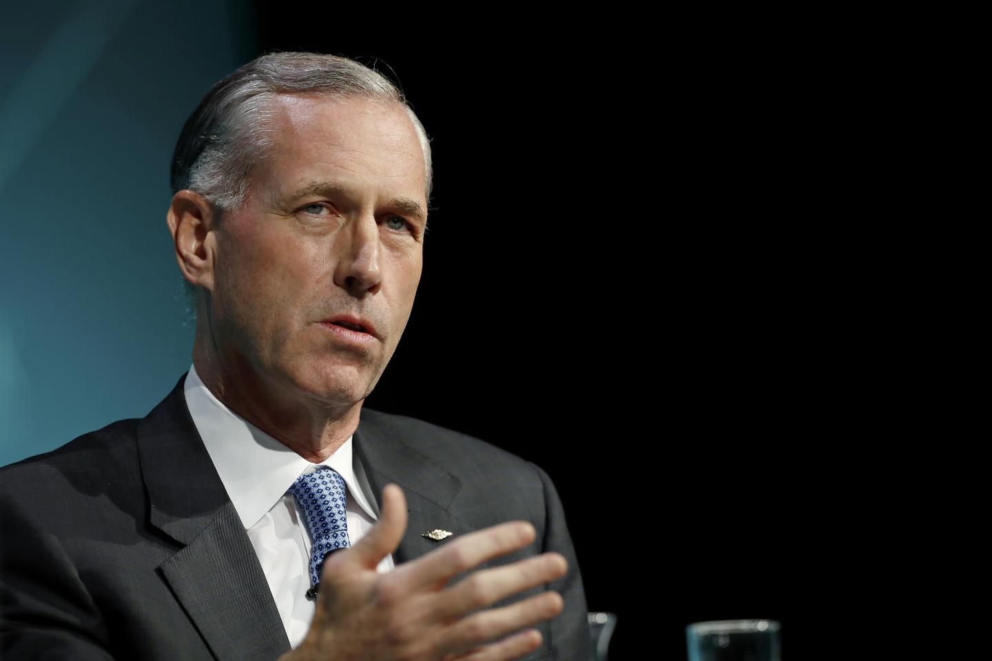 Jim Fitterling, chief executive officer of Dow Chemical Co., speaks during the 2019 CERAWeek by IHS Markit conference in Houston, Texas, U.S., on Wednesday, March 13, 2019.