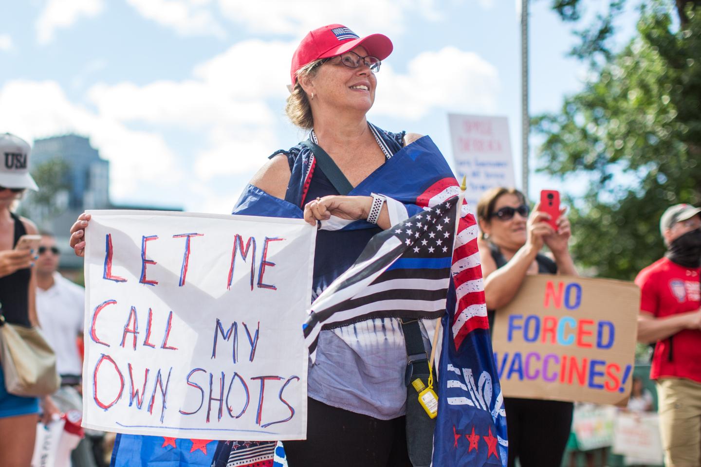 Protesters of vaccine mandates