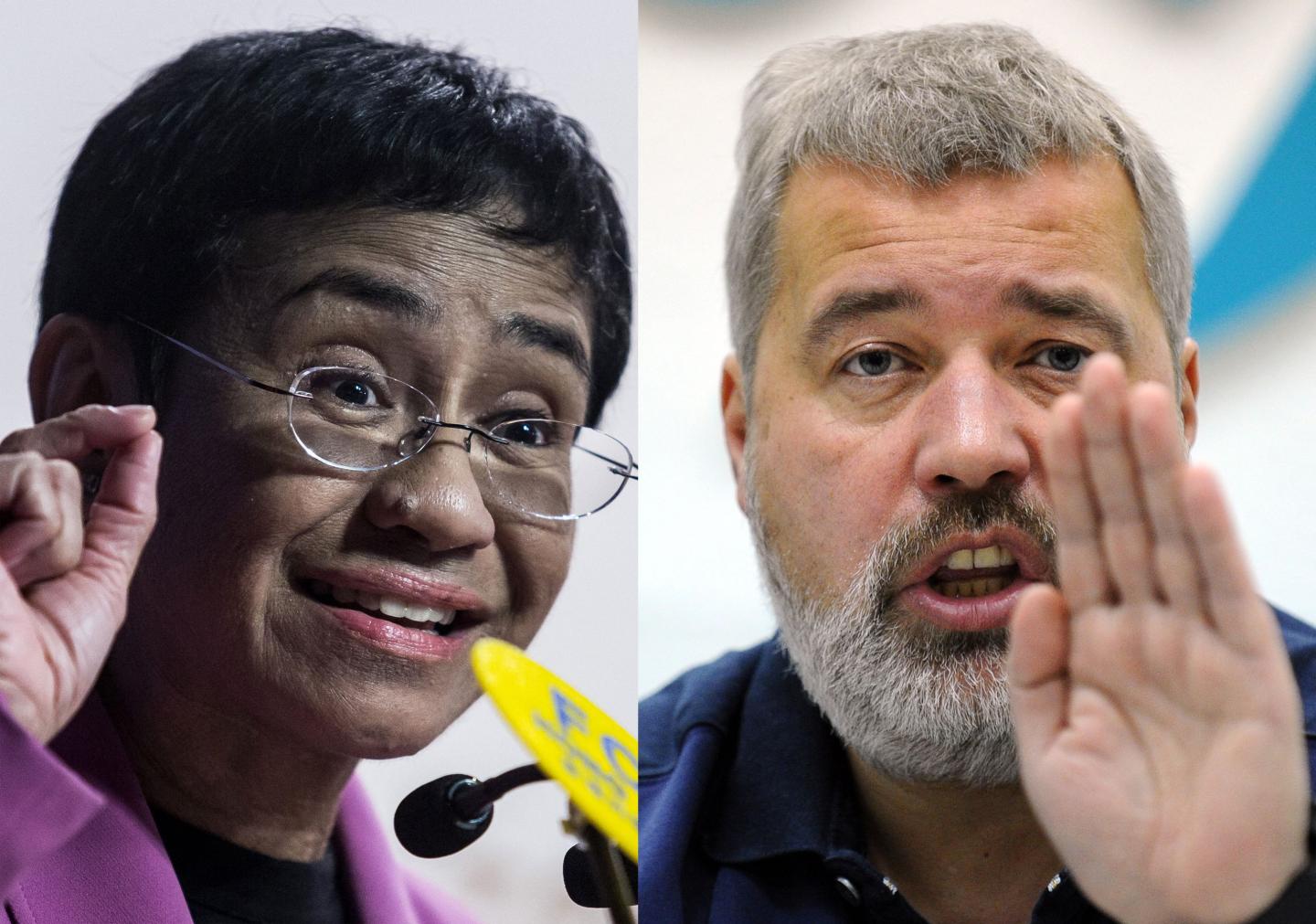 Nobel Peace Prize awarded to journalists exposing government abuses in Russia and the Philippines