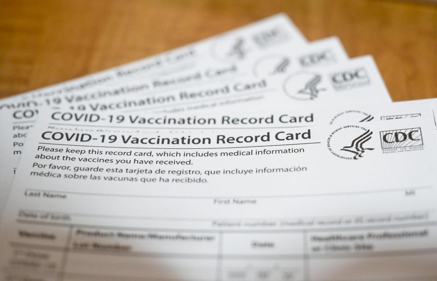 COVID vaccine cards