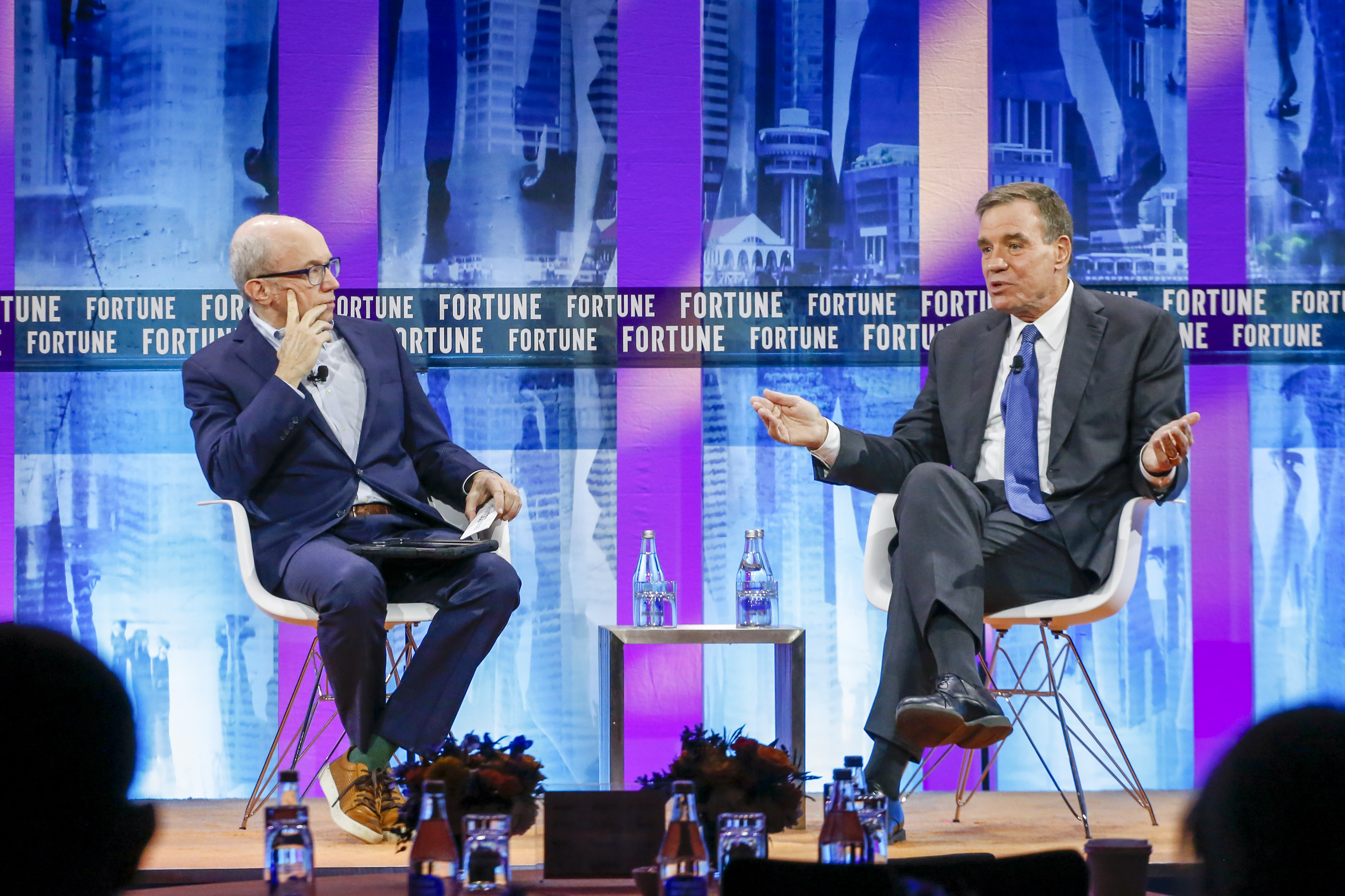 Alan Murray, CEO of Fortune, and Sen. Mark Warner (D-Va.)