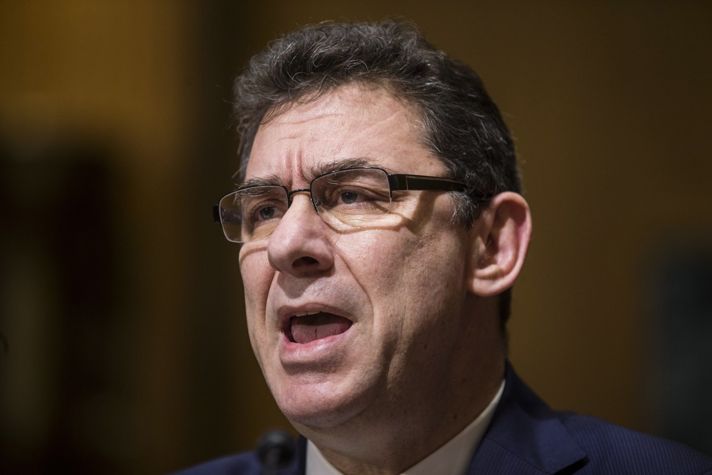 Albert Bourla, chief operating officer and chief executive officer of Pfizer Inc., testifies during a Senate Finance Committee hearing on drug pricing on Capitol Hill in Washington, D.C., U.S., on Tuesday, Feb. 26, 2019.