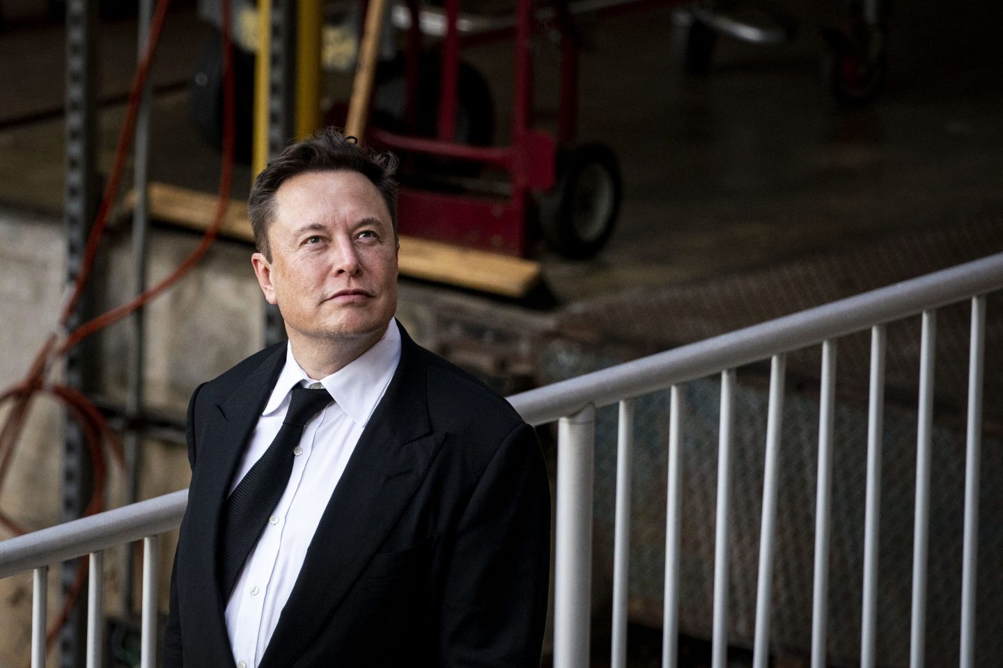 Elon Musk, chief executive officer of Tesla Inc., departs from court for the SolarCity trial in Wilmington, Delaware, U.S., on Monday, July 12, 2021. Musk was cool but combative as he testified in a Delaware courtroom that Tesla Inc.&#8217;s more than $2 billion acquisition of SolarCity in 2016 wasn&#8217;t a bailout of the struggling solar provider. Photographer: Al Drago/Bloomberg via Getty Images