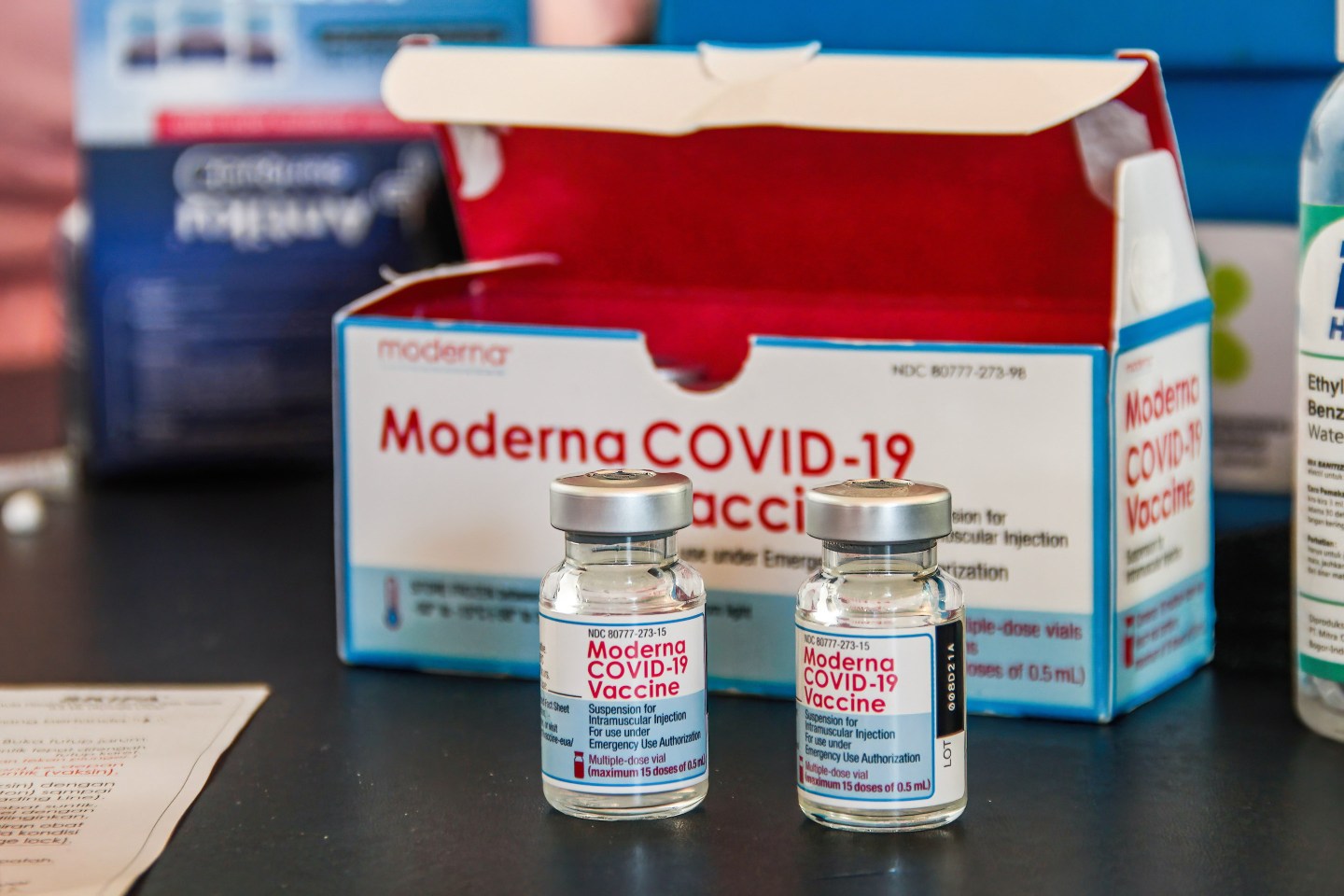 Moderna COVID-19 vials