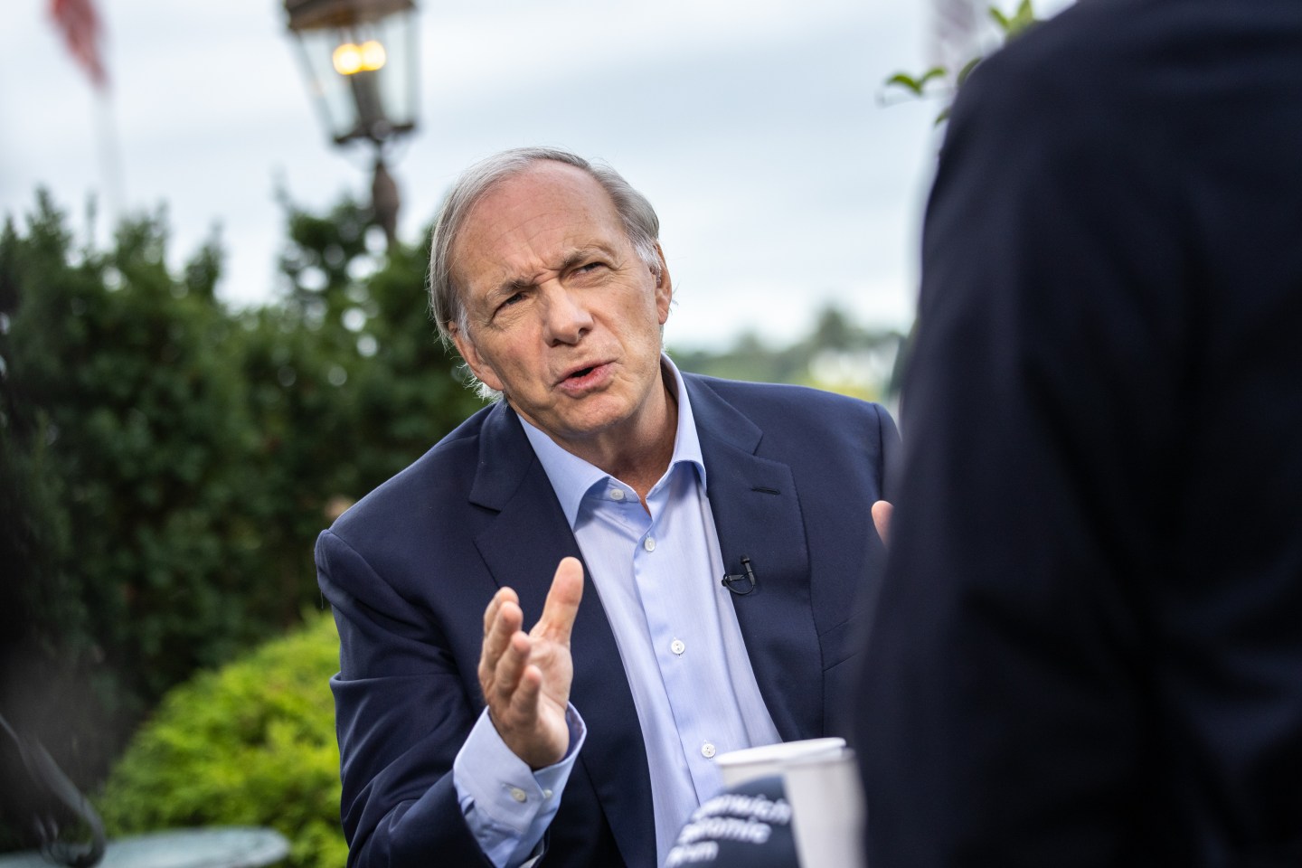 Ray Dalio, founder of Bridgewater Associates LP, speaks during a Bloomberg Television interview at the Greenwich Economic Forum (GEF) in Greenwich, Connecticut, U.S., on Tuesday, Sept. 21, 2021.