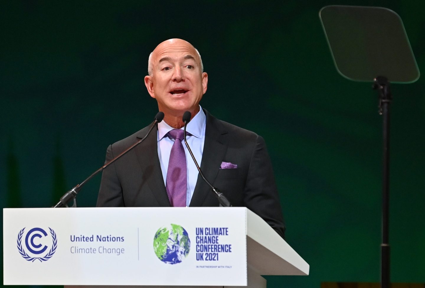 Jeff Bezos at COP26 in Glasgow