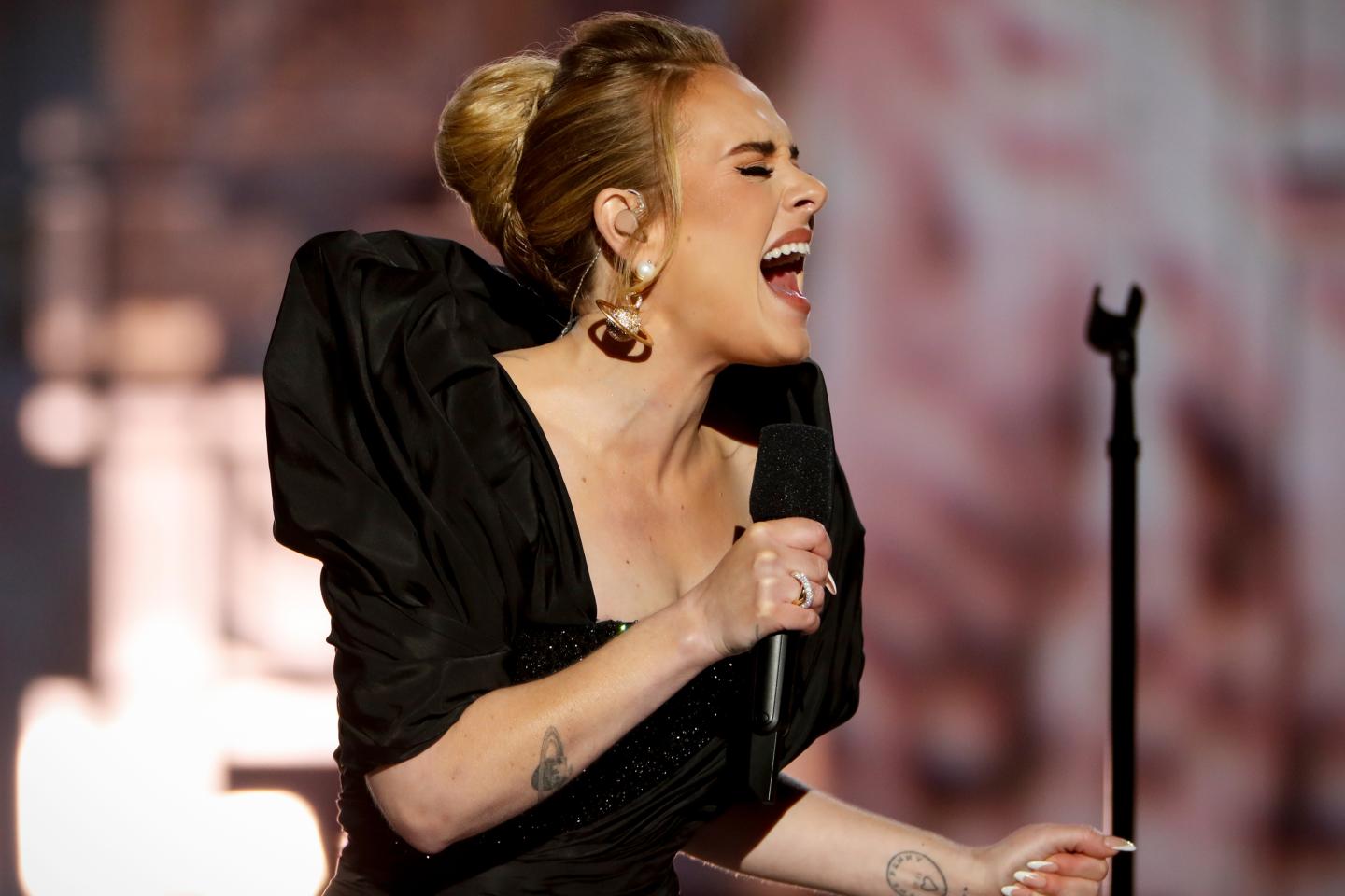 LOS ANGELES - OCTOBER 24: ADELE ONE NIGHT ONLY, a new primetime special that will be broadcast Sunday, Nov. 14 (8:30-10:31 PM, ET/8:00-10:01 PM, PT) on the CBS Television Network, and available to stream live and on demand on Paramount+. (Photo by Cliff Lipson/CBS via Getty Images)