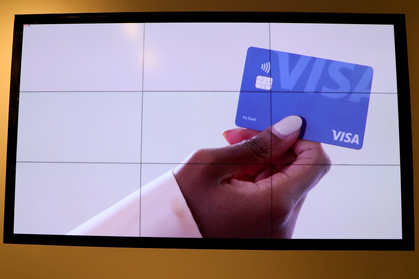 Visa with designer Fe Noel is seen around Spring Studios during February 2021