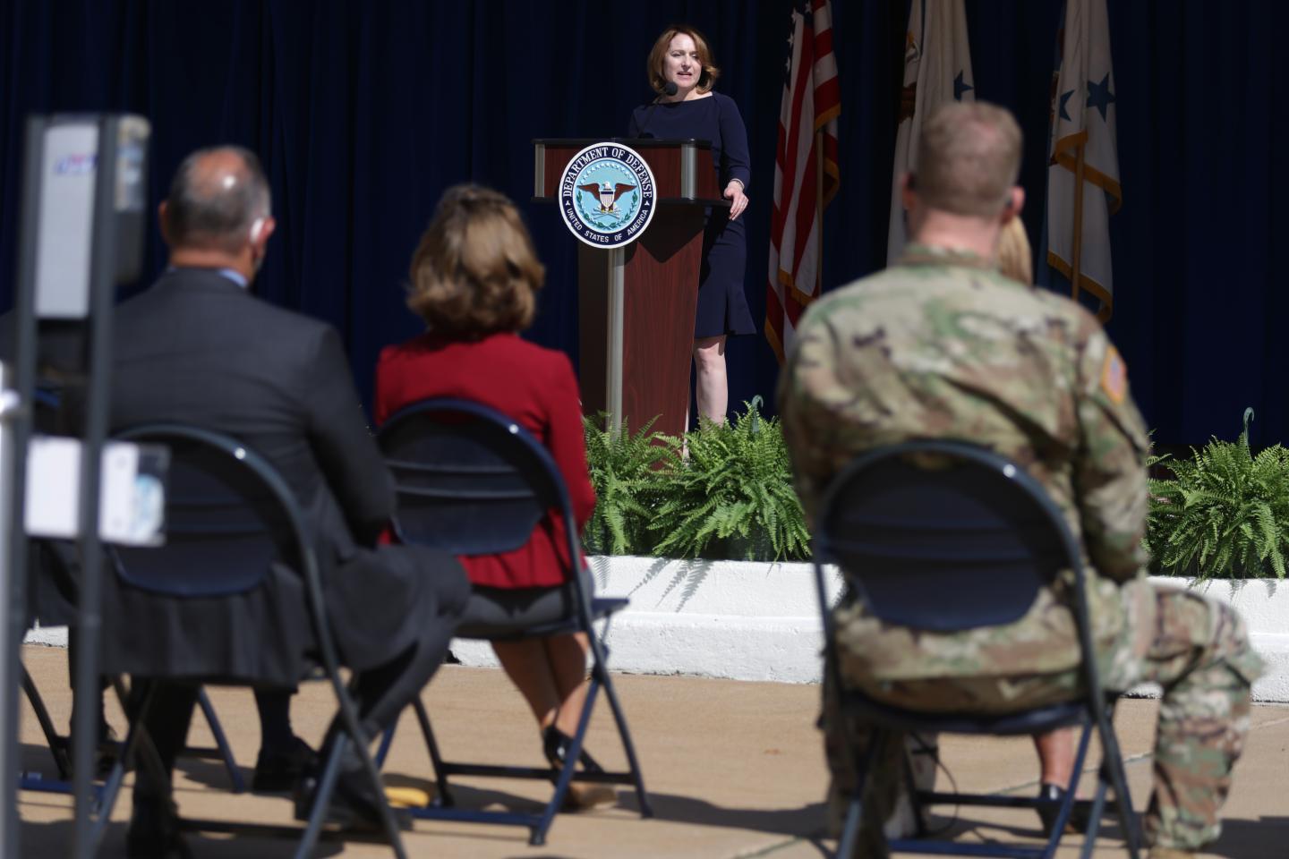 The highest-ranking female official at the Pentagon is used to being the only woman in the room