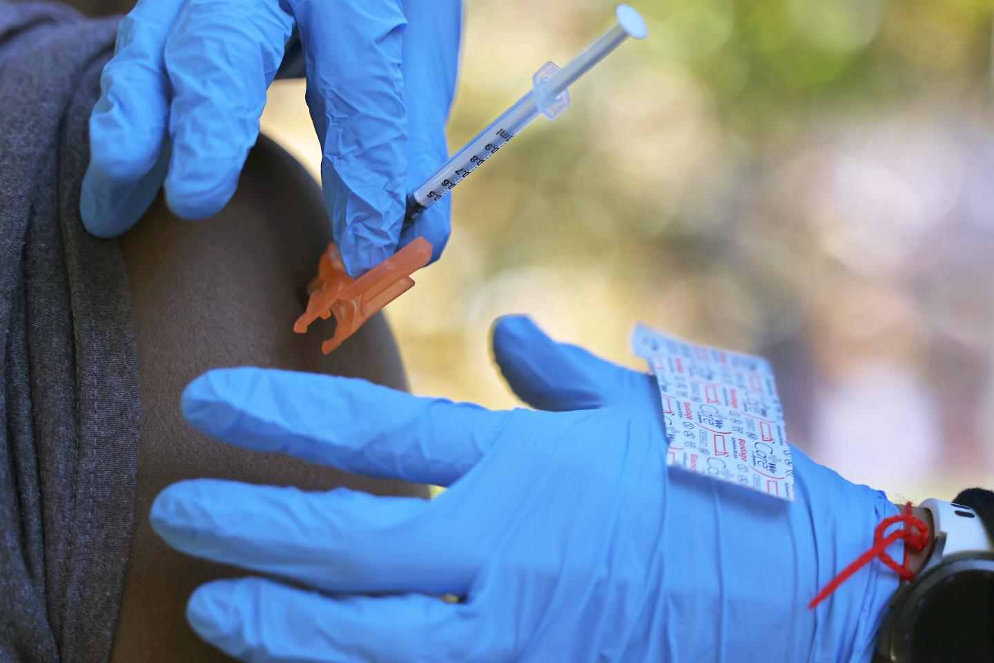 NYC person gets a Pfizer COVID-19 vaccine