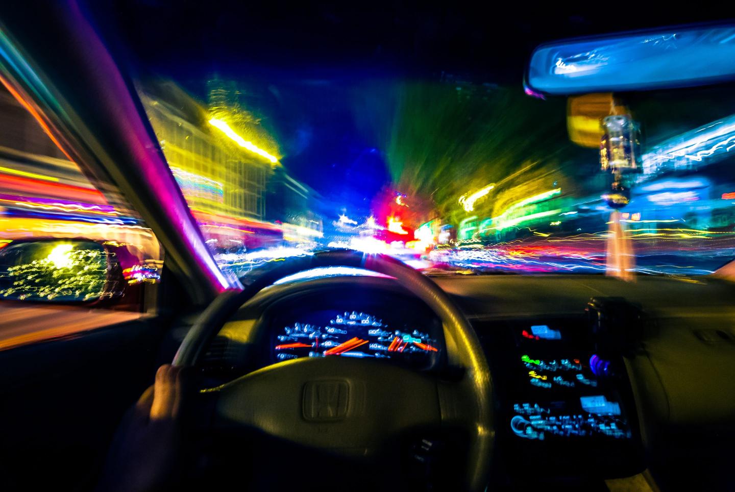 blurry view from driver side windshield