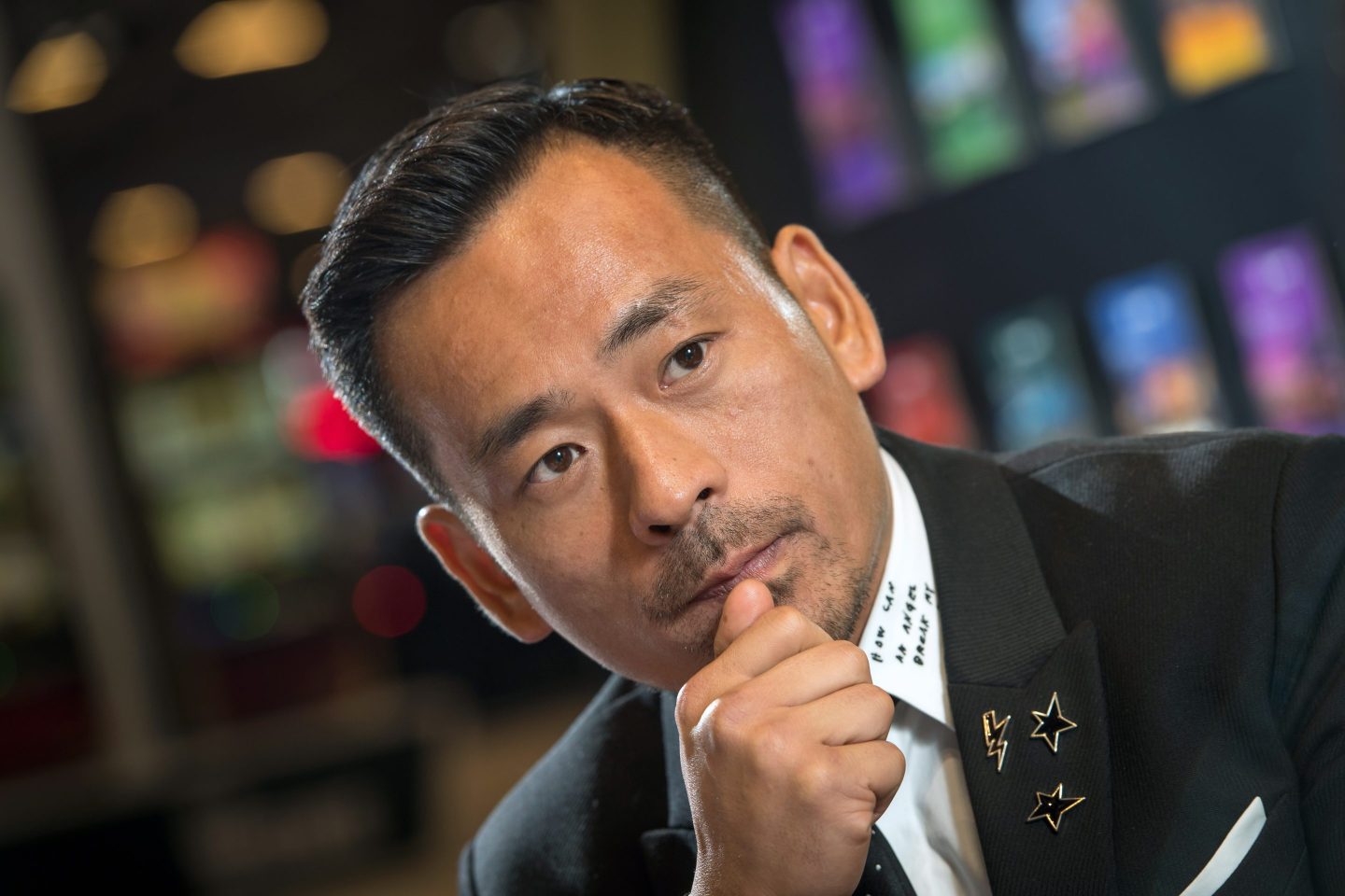 Alvin Chau, founder and chairman of Suncity Group Holdings Ltd., listens during an interview during the Macau Gaming Show (MGS) at the Venetian Hotel in Macau, China, on Nov. 14, 2017.