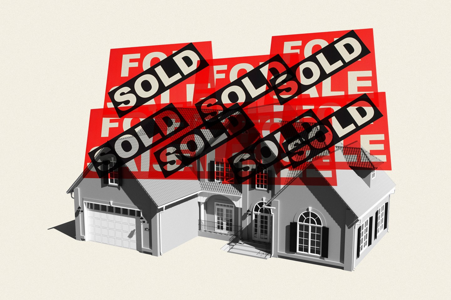 An artist’s representation of the how quickly homes in the U.S. are selling