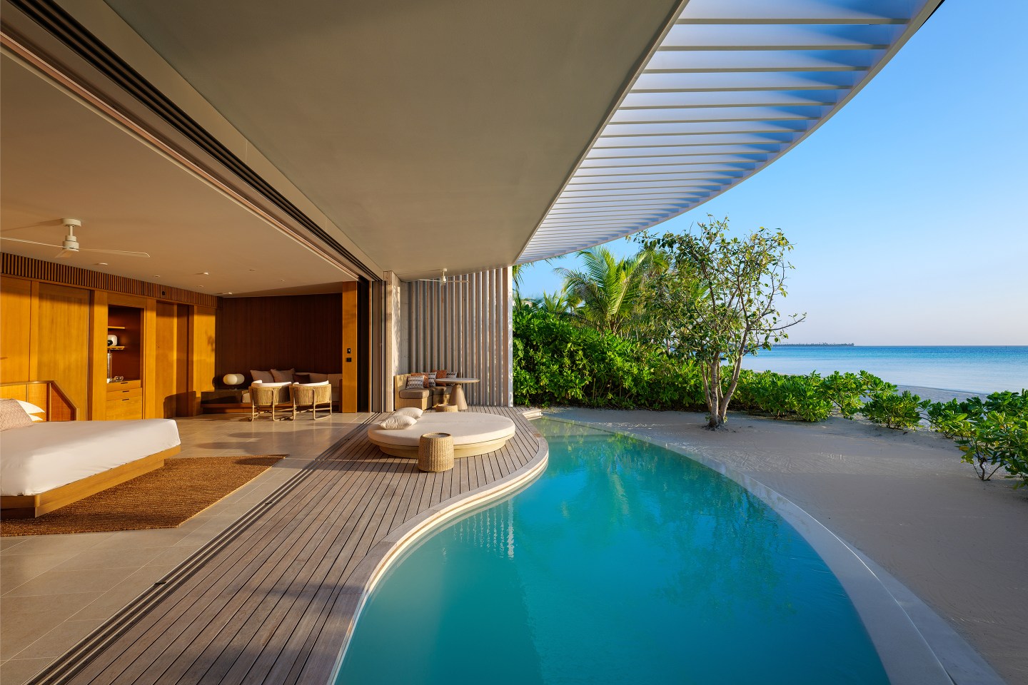 Beach pool villa at Ritz-Carlton Maldives, Fari Islands