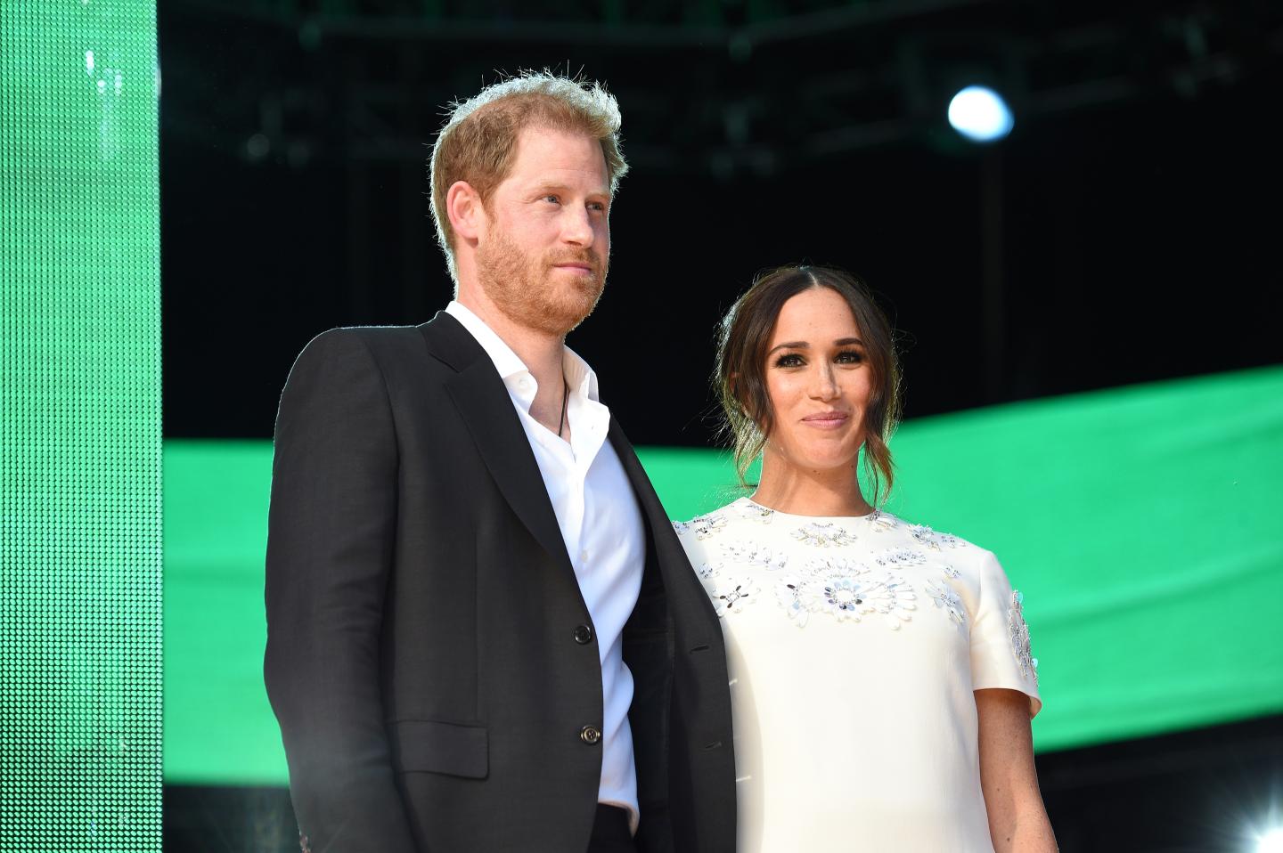 Prince Harry and Meghan Markle at Global Citizen Live on Sept. 25, 2021 in New York City.