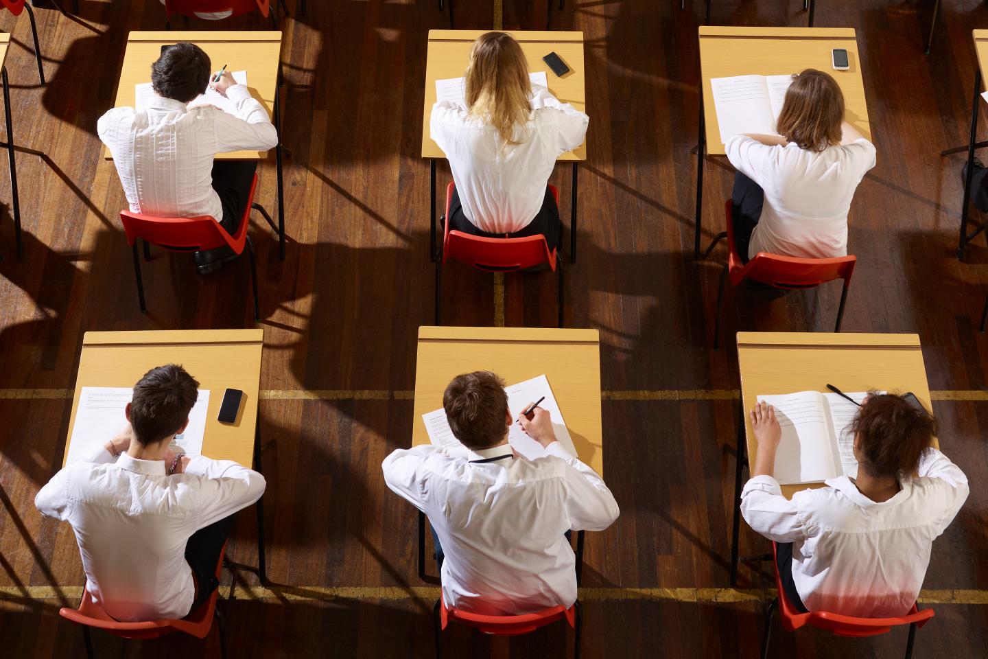 Students sitting at desks