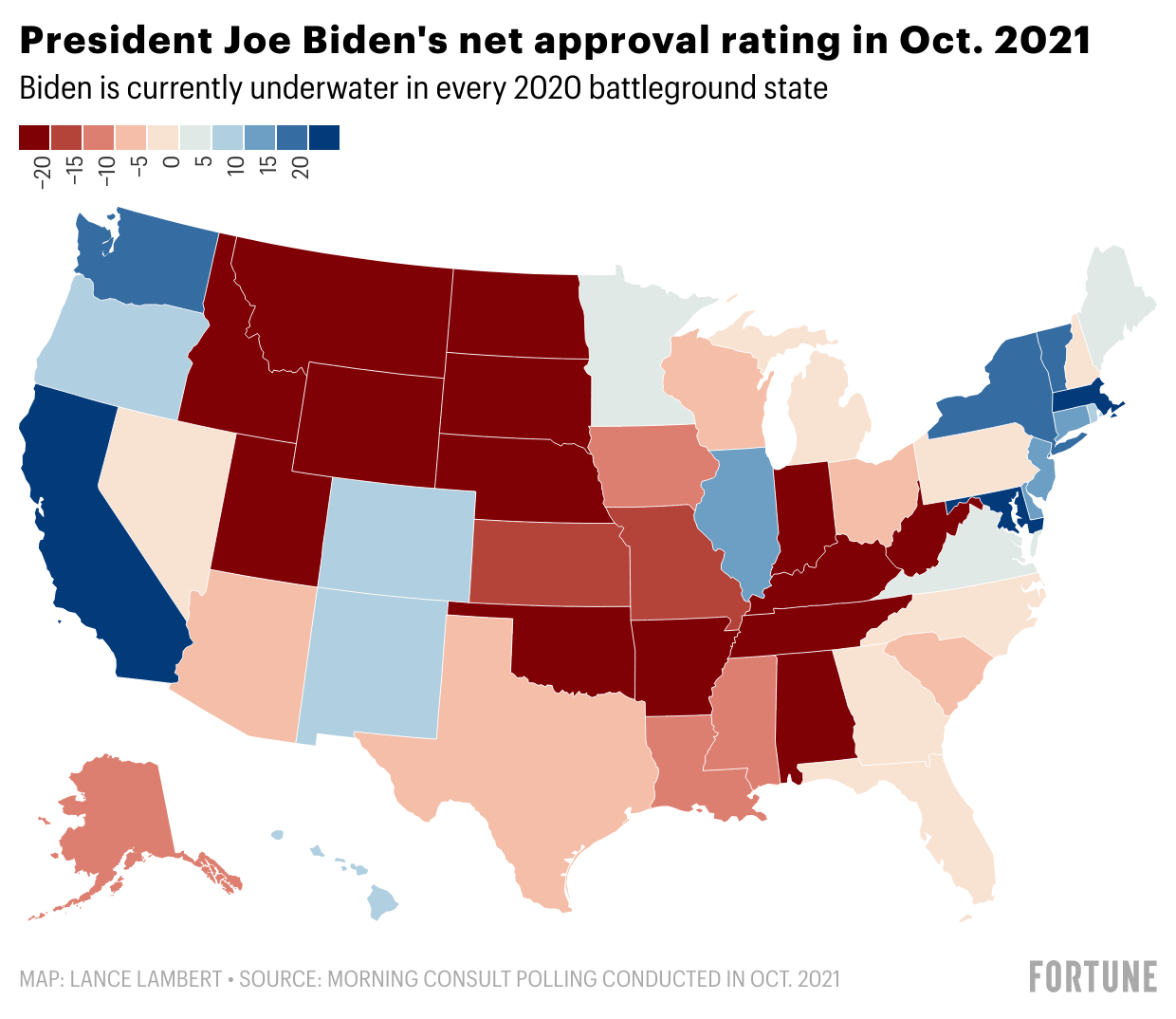 Biden’s approval rating is underwater in every single battleground state