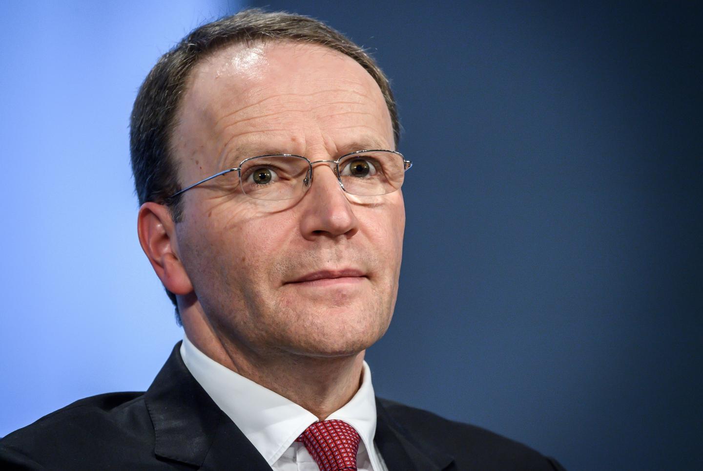 Swiss food giant Nestle CEO Ulf Mark Schneider addresses the group's annual general shareholders meeting on April 11, 2019 in Lausanne.