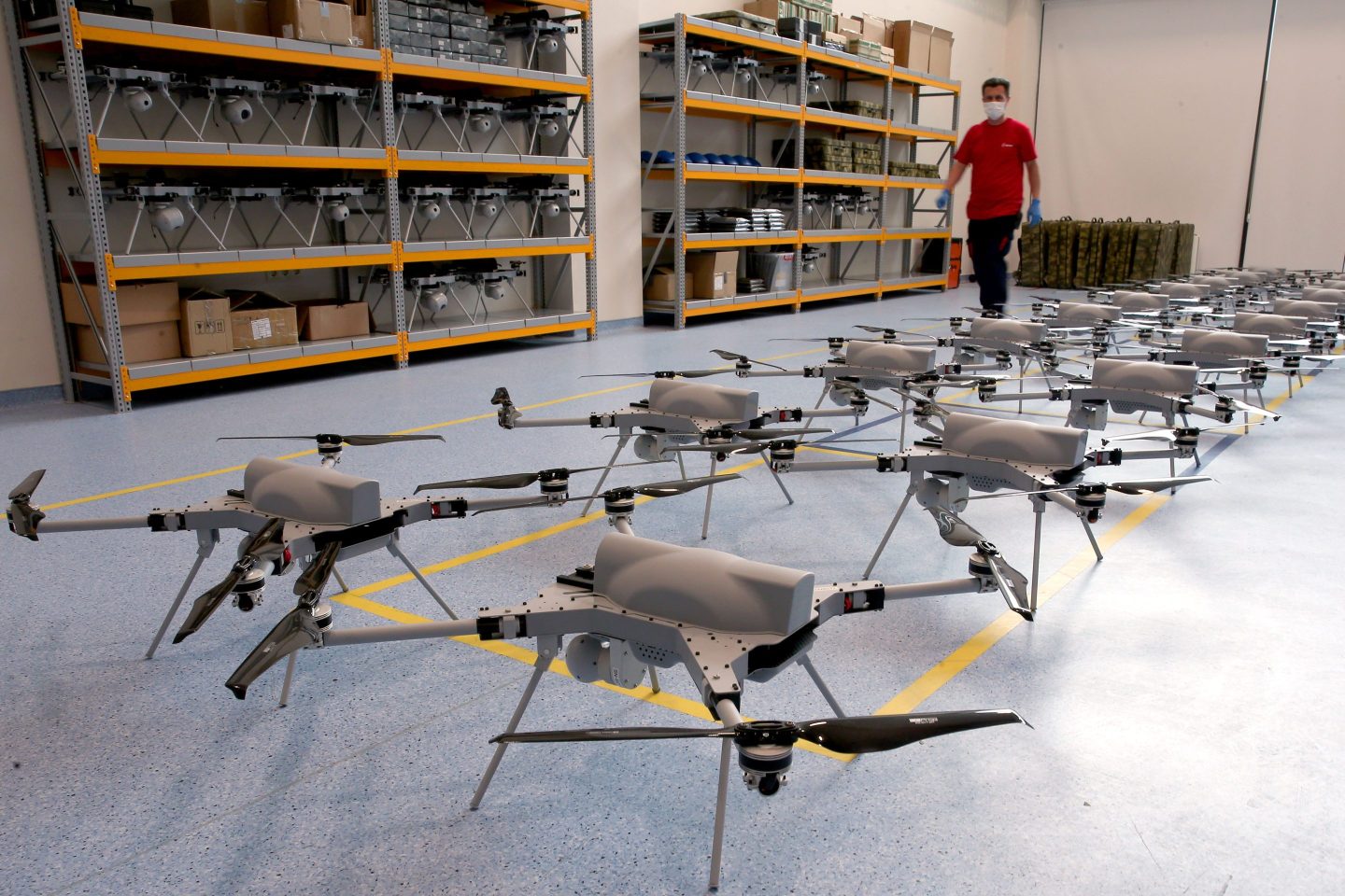 Photo of attack drones that have been called ”killer robots.”