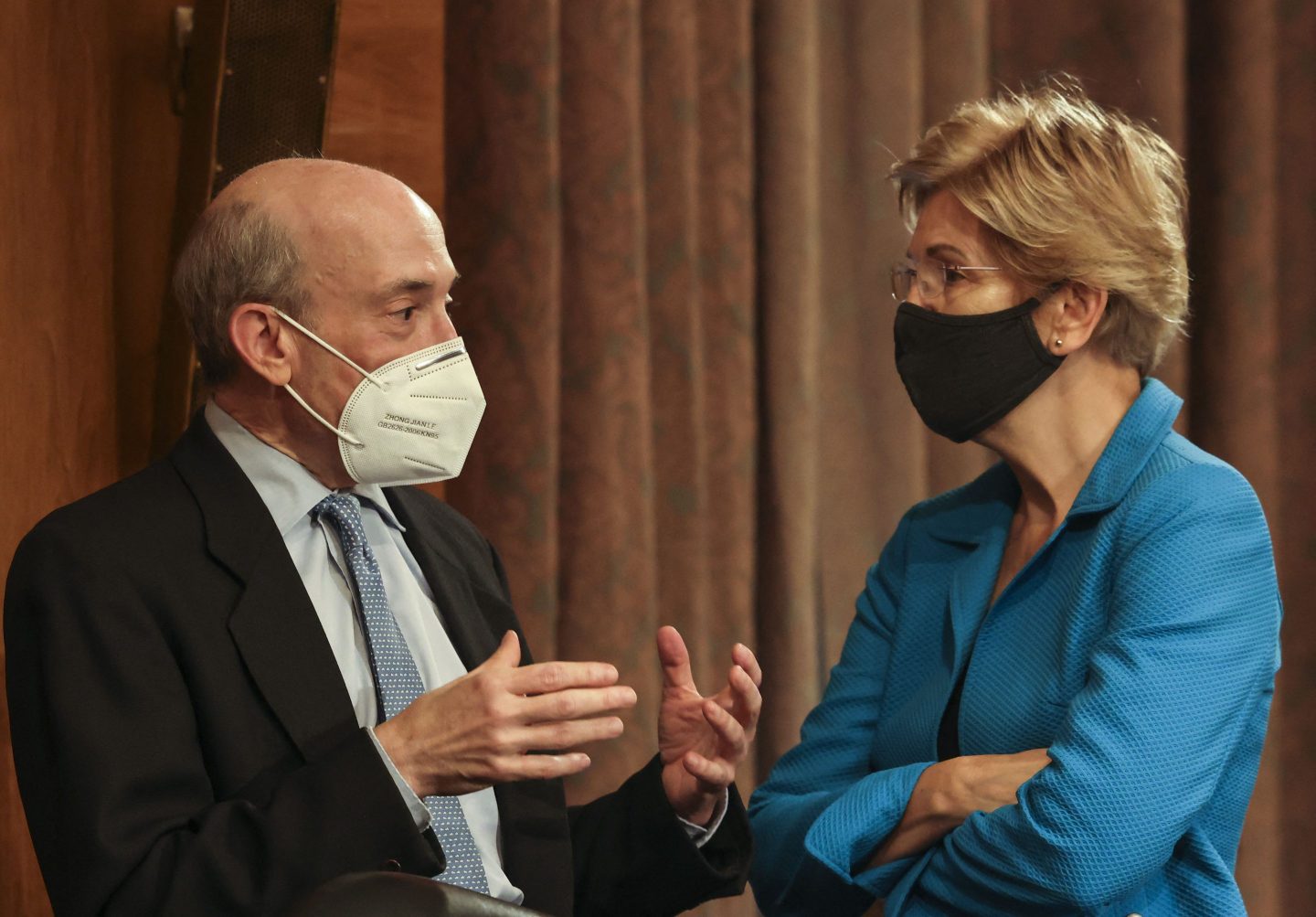 SEC Chair Gary Gensler and Sen. Elizabeth Warren