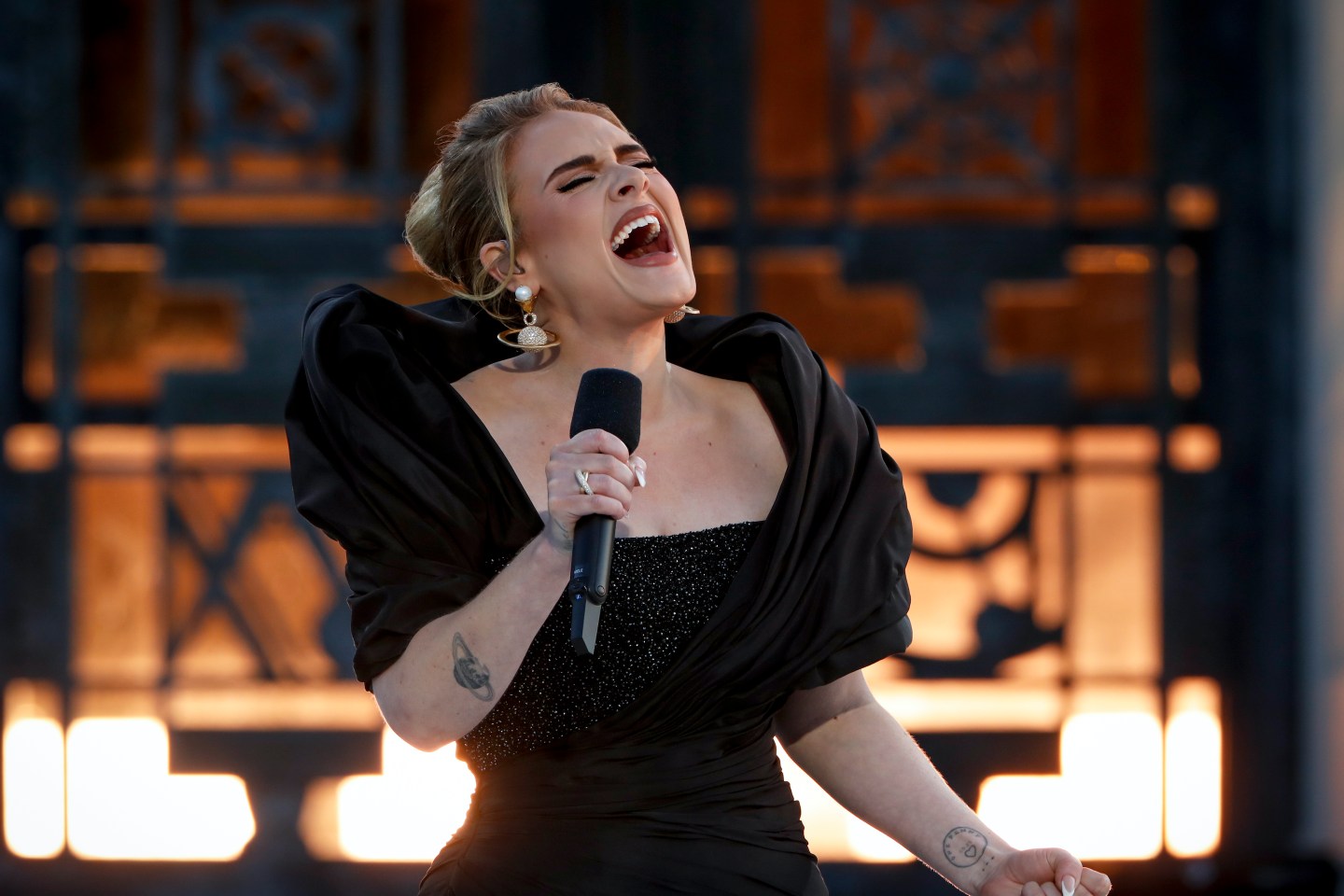 Adele performing