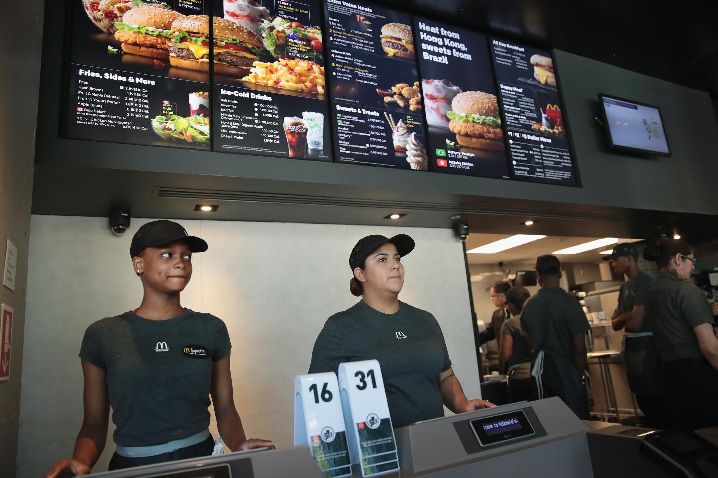 McDonald's employees at work