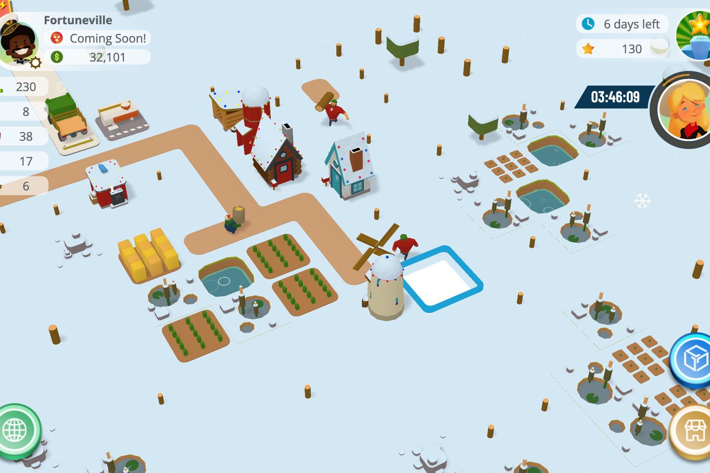 Screenshot of the Town Star game