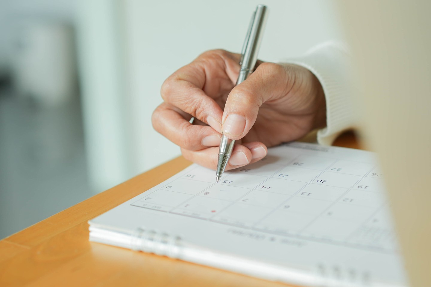 Calendar to show four-day work week.