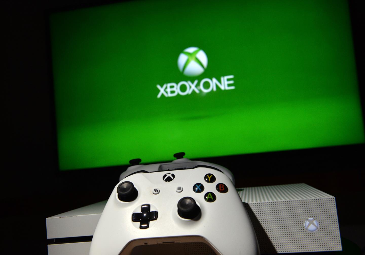 Xbox One logo on a screen