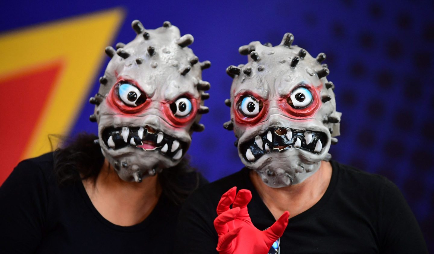 A superhero-themed COVID-19 play in San Bernardino, California. Research shows that it's difficult (and sometimes counterproductive) to counter strong emotional responses with hard facts and figures.