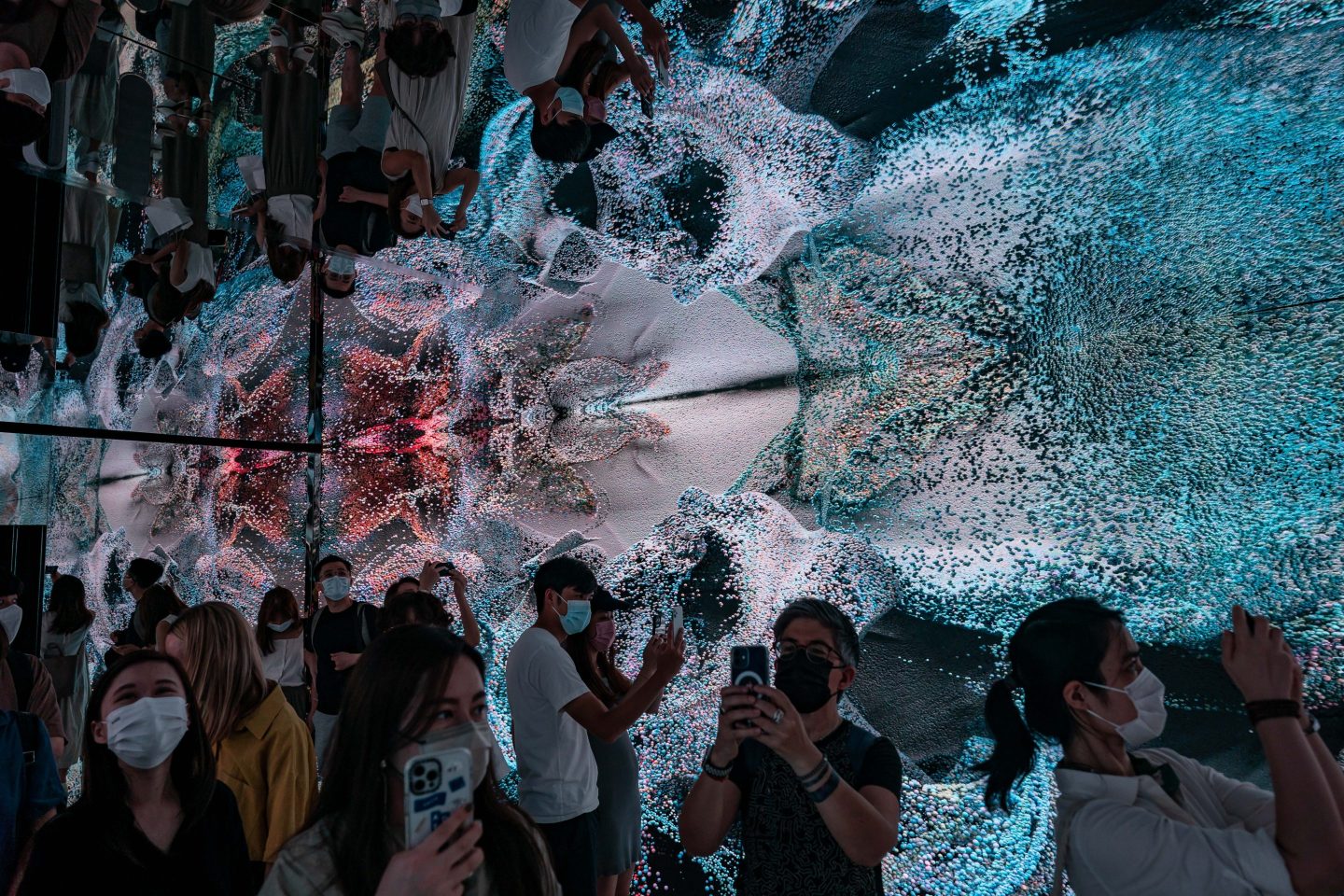 An NFT art show in Hong Kong