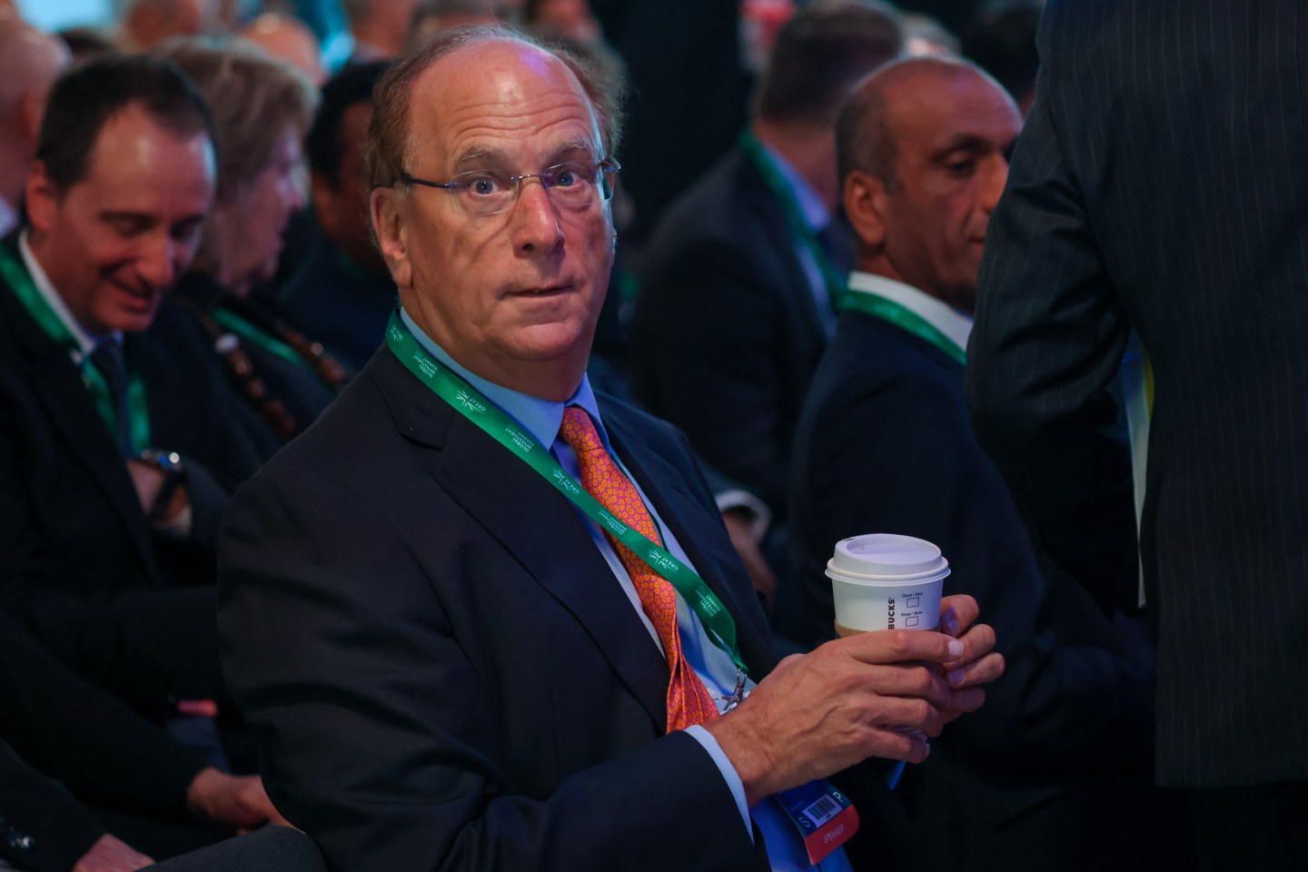 Larry Fink, chief executive officer of Blackrock Inc., during the Global Investment Summit (GIS) 2021 at the Science Museum in London, U.K., on Tuesday, Oct. 19, 2021.