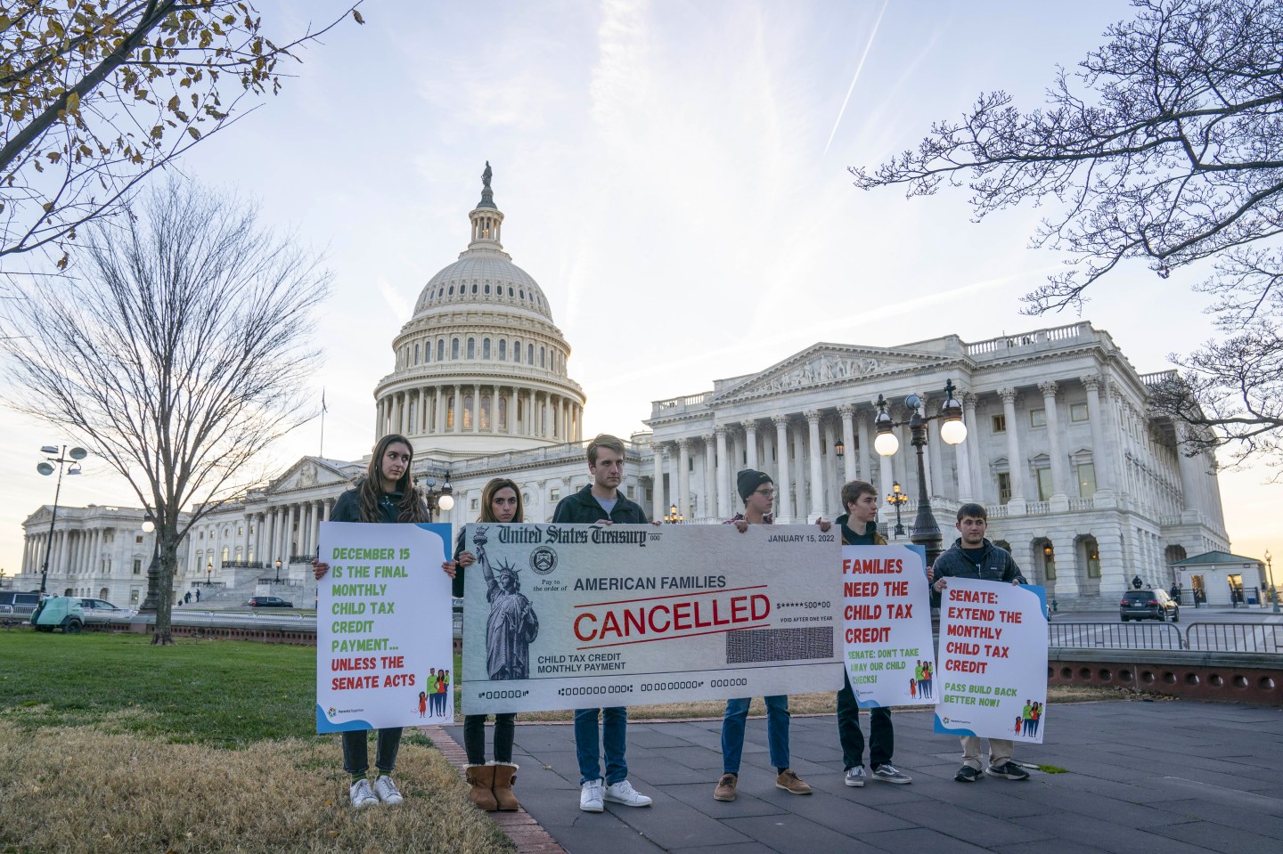 A parents group demonstrating in Washington, D.C.